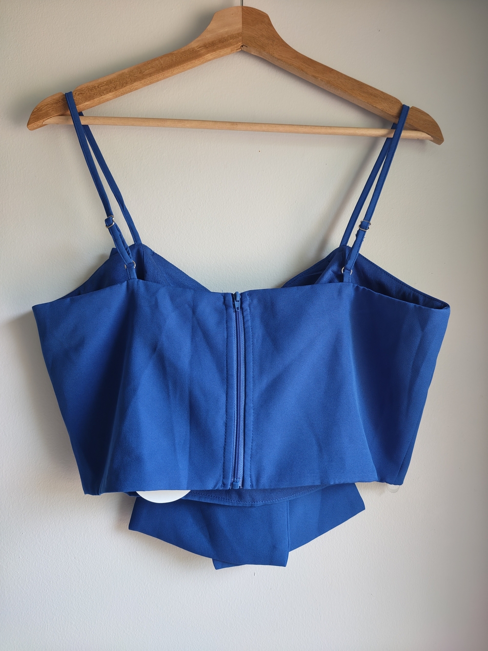 Cloud Ten Women’s Royal Blue Bow Detail Crop Top Size L - Picture 3 of 9